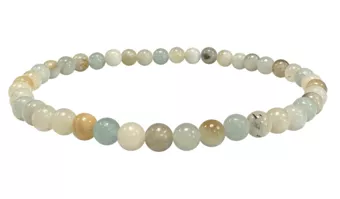 Pulseira de Amazonita Multicolor A contas 4mm