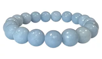 Pulseira de Angelite A contas 10mm