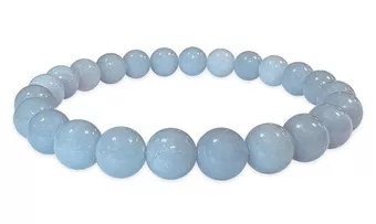 Pulseira Angelite A com contas de 8mm