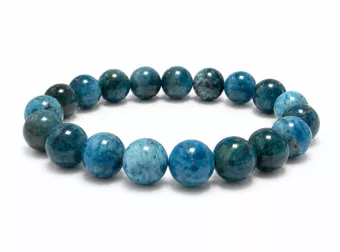 Pulseira de Apatita Azul A contas de 10mm