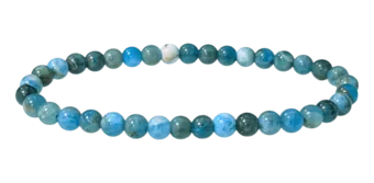 Pulseira de Apatita Azul AB contas de 4mm