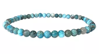 Pulseira de Apatita Azul A contas de 4mm
