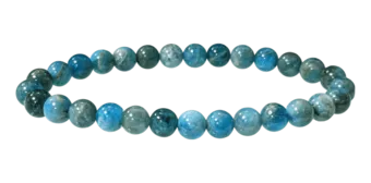 Pulseira de Apatita Azul AB com Contas de 5,5 a 6,5 mm