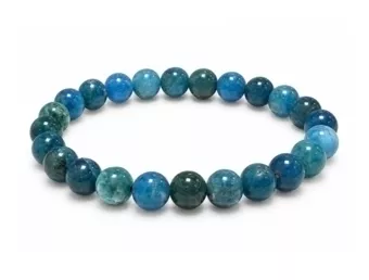 Pulseira de Apatita Azul A Contas 8-9 mm