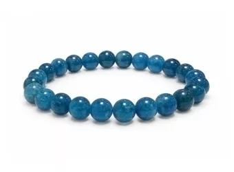 Pulseira de Apatita Azul AA Contas 8 mm