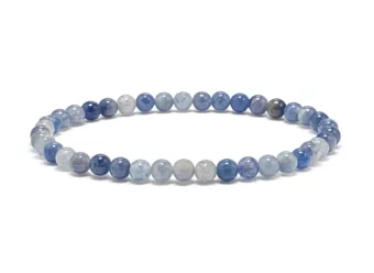 Pulseira de Aventurina Azul A Contas 4-5 mm