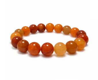 Pulseira de Aventurina Laranja A contas 10mm