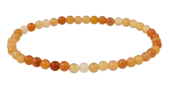 Pulseira de Aventurina Laranja A contas 4mm