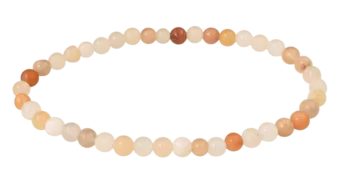 Pulseira de Aventurina Pêssego A contas 4mm