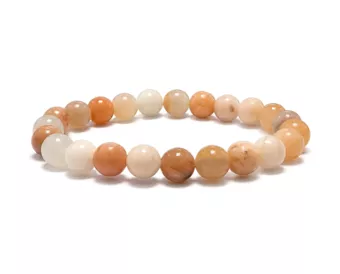 Pulseira de Aventurina Pêssego A Contas de 8-9 mm
