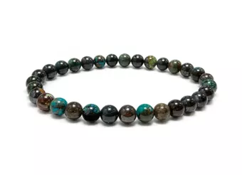 Pulseira de Azurita Malaquita Natural AA contas 6-7mm