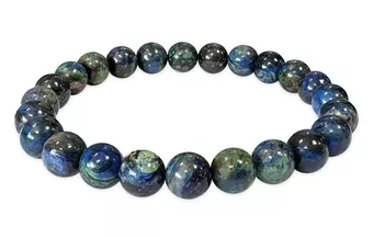 Pulseira de Azurita Malaquita Natural AA contas 7-8mm