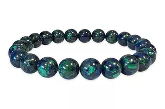 Pulseira de Azurita e Malaquita AAA contas 8mm