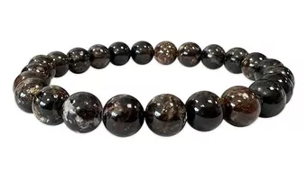 Pulseira de contas de biotite 8mm