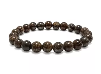 Pulseira de Bronzita AB Contas 8 mm