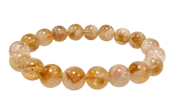 Pulseira com Citrinos aquecidos 10mm