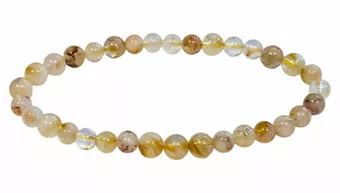 Pulseira de citrino tratado termicamente com contas de 5 a 6 mm.