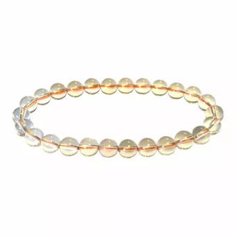 Pulseira de citrino natural AAA com contas de 7 mm