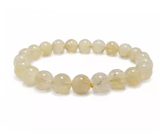 Pulseira de Citrino Natural AB com Contas de 8-9mm