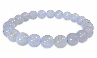 Pulseira de Calcedônia Azul com Contas AA de 8-9mm