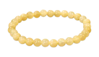 Bracelete de Calcite Laranja A+ contas 6mm