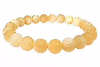 Pulseira de Calcite Laranja com contas de 8mm