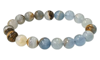 Calcite Azul Mix 10mm contas AA pulseira