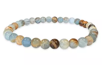 Pulseira Azul Calcite Mix AA contas 6-7mm