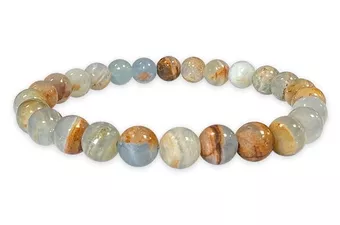 Pulseira Calcite Azul Mix contas 8mm