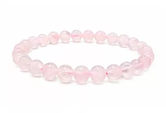 Pulseira Calcita Rosa AA contas 6mm