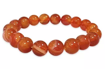 Pulseira de Cornalina A contas 10mm