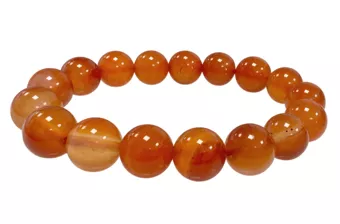 Pulseira de Cornalina A contas de 12mm