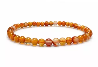 Pulseira de Cornalina A contas 4mm