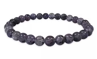 Pulseira de Cordierita Iolite A contas de 6mm