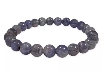 Pulseira Cordierite Lolite AA contas 6-7mm