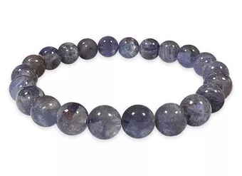 Pulseira Cordierite Lolite AAA contas 7.5-8.5mm