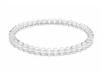 Pulseira de Cristal de Rocha A contas 4mm