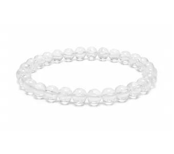 Pulseira de Cristal de Rocha A contas 6mm