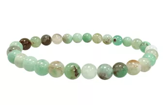 Pulseira de crisoprásio com contas de 6 mm