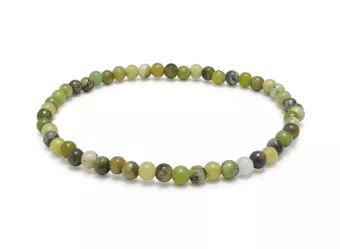 Pulseira de Crisoprásio Limão AB Contas 4 mm