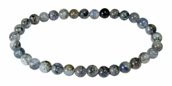 Pulseira de cianita azul natural com contas de 5,5 mm