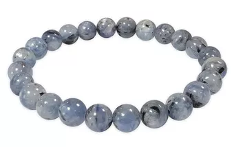 Pulseira de Cianita Azul Natural AB contas de 7,5-8,5mm