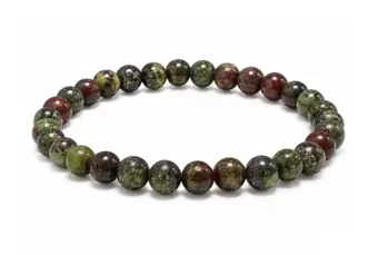 Pulseira de Jaspe Sangue de Dragão A Contas 6-7 mm