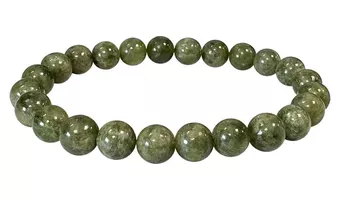Pulseira de Diopsídio Verde AA contas 7-8mm