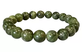 Diopsídio verde AA contas 9-10mm pulseira