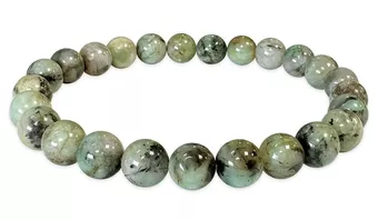 Pulseira de contas A de esmeralda 7.5-8.5mm