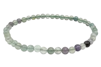Pulseira de Fluorita Multicolorida A contas 4-5mm