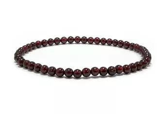 Pulseira de Granada Vermelha A contas 4mm