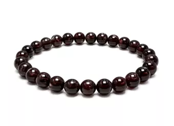 Pulseira de Granada Vermelha AA Contas de 6 mm