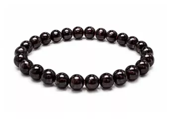 Pulseira de Granada Vermelha AA contas 8-9mm